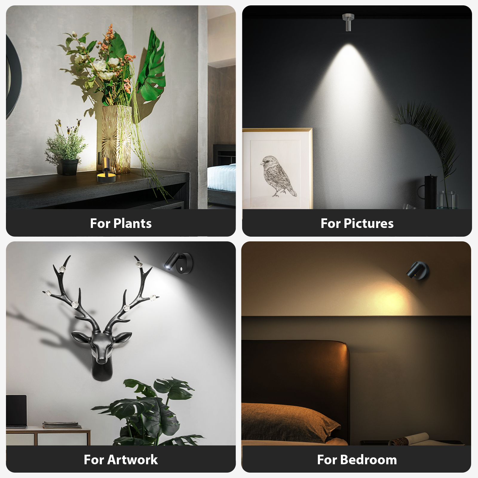 Olafus LED Rechargeable Battery Spotlight with Remote