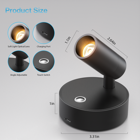 Olafus LED Rechargeable Battery Spotlight with Remote