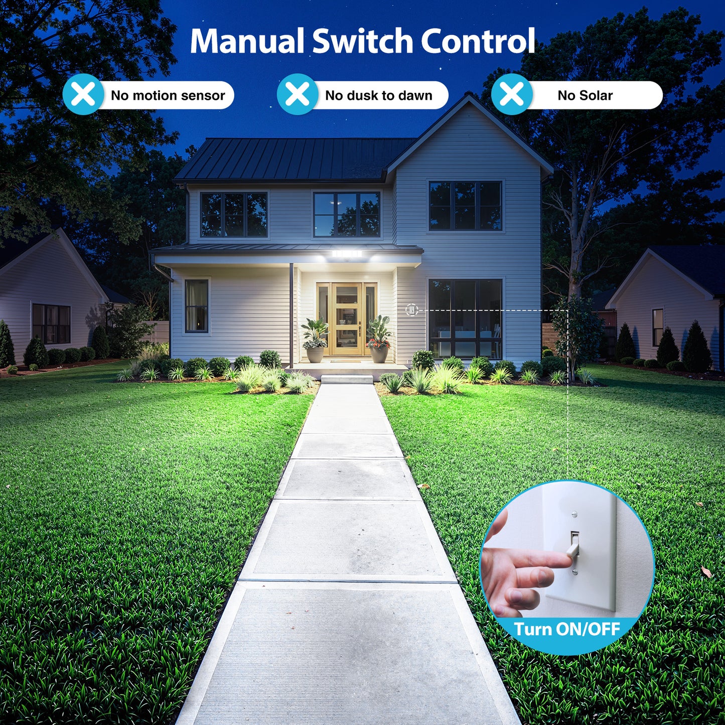 Olafus 5 Heads 180W LED Security Lights