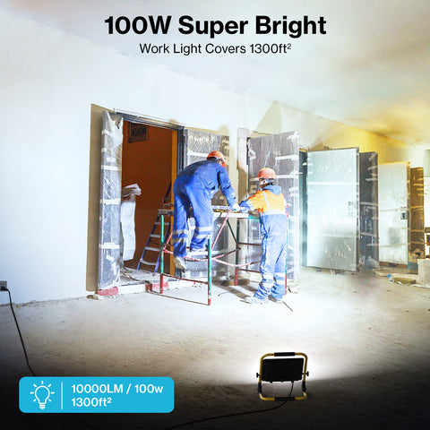 Olafus 100W 10000LM Portable LED Work Light