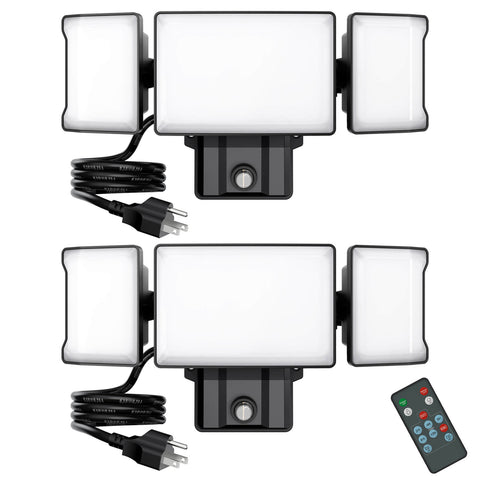 60W Dusk to Dawn Light with Plug 2 Pack Black