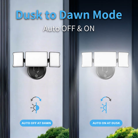 Olafus 60W Outdoor LED Light Dusk to Dawn Mode