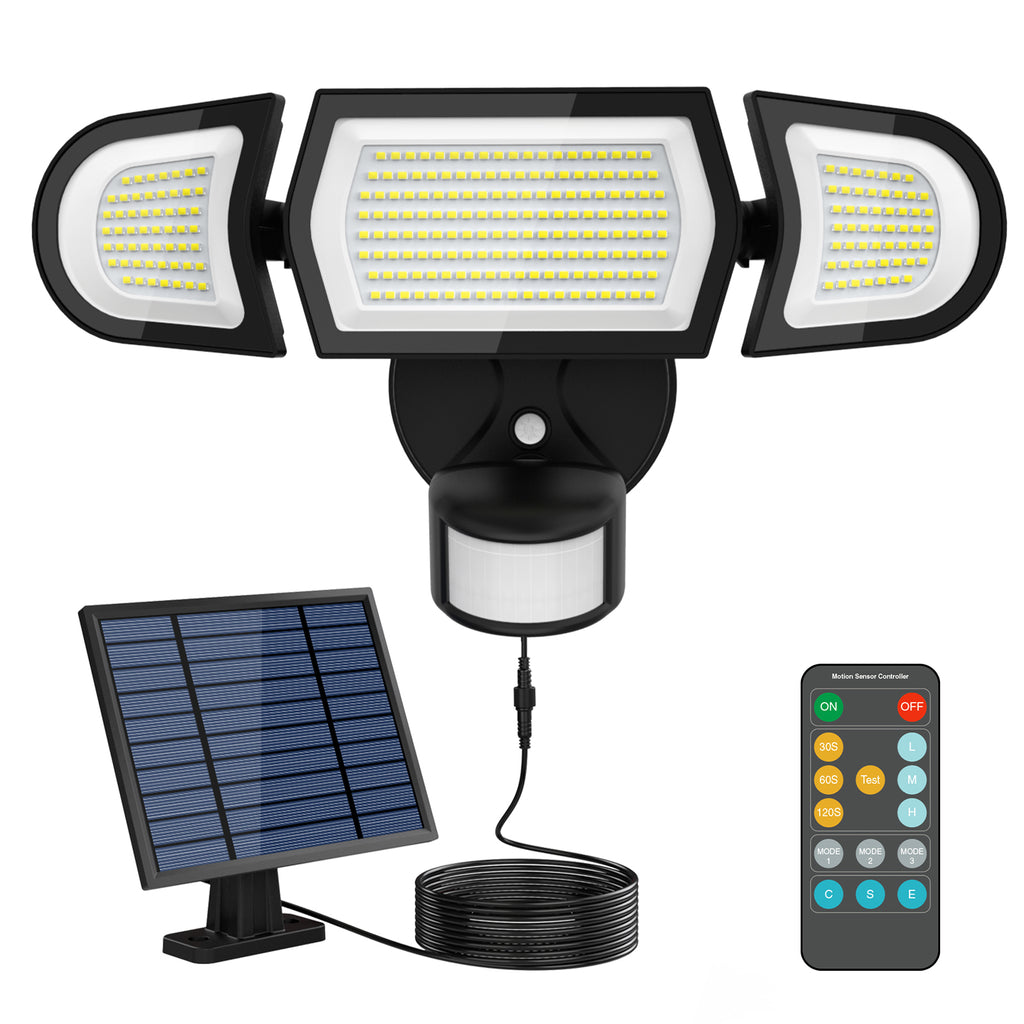 thumbnail image 2 of W2M 60 LED Solar Motion Sensor Security Light – Outdoor Garden Wall Shed Path Detector – Weatherproof & Auto Dusk-to-Dawn 2 of 3