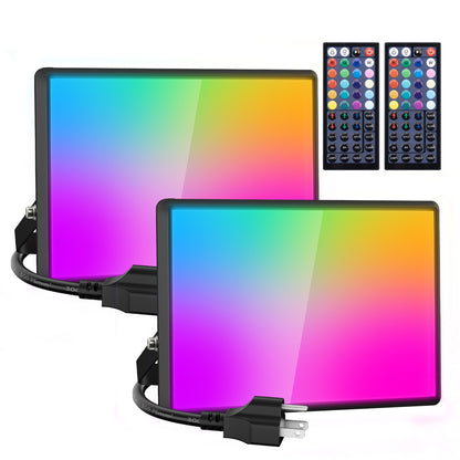 Olafus 120W RGB Flood Lights with Remote