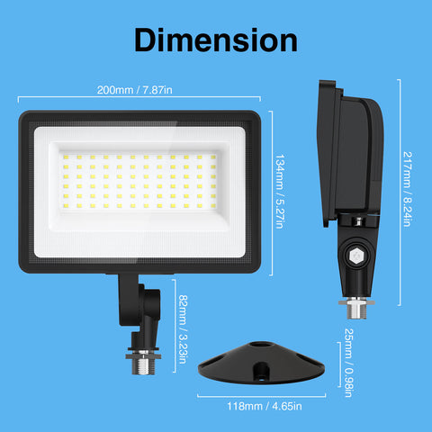 Olafus 65W Knuckle Mount LED Flood Light