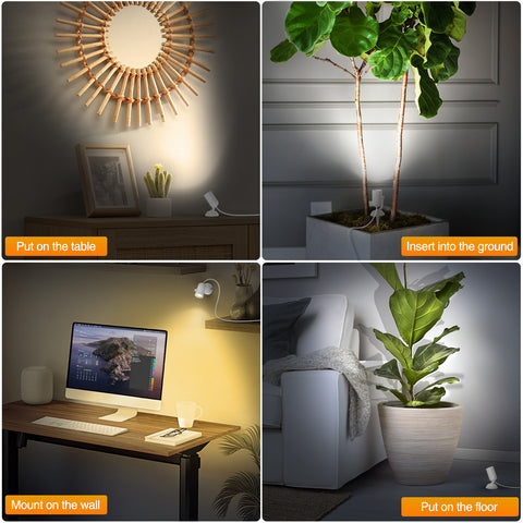 Olafus Plug In Indoor LED Spotlights 2 Pack White