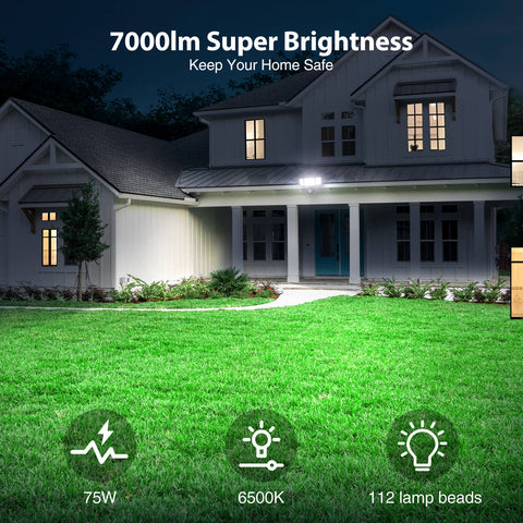 Olafus 75W  Motion Sensor & Dusk to Dawn LED Security Light