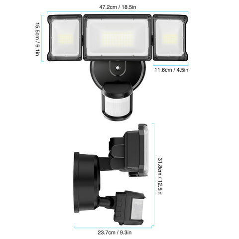 Olafus 75W  Motion Sensor & Dusk to Dawn LED Security Light