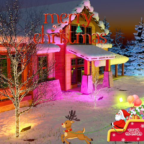 Olafus 50W RGB Colorful LED Flood Light for Christmas