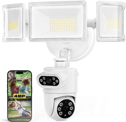 Olafus 360° 2K Dual-Lens Floodlight Camera