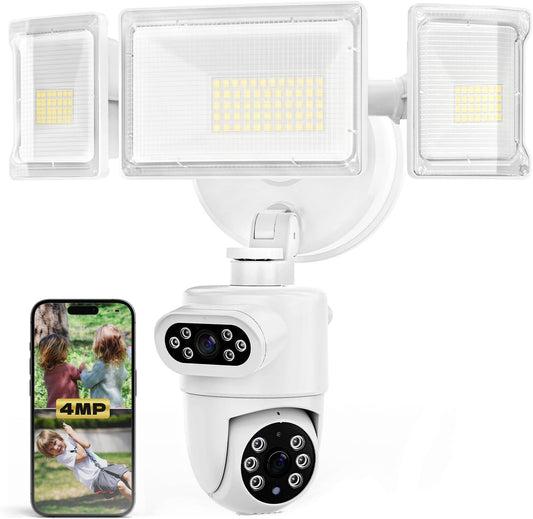 Olafus 360° 2K Dual-Lens Floodlight Camera