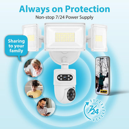 Olafus 360° 2K Dual-Lens Floodlight Camera