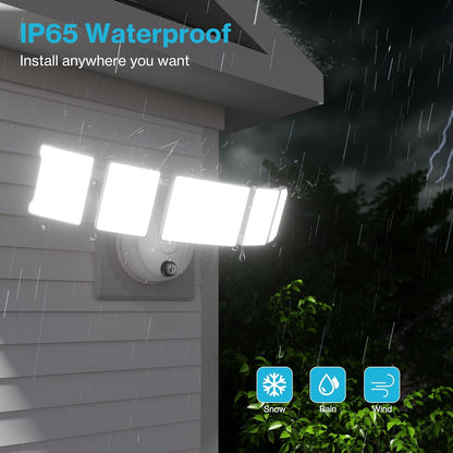 Olafus 5 Heads 100W LED Dusk to Dawn Light with Remote