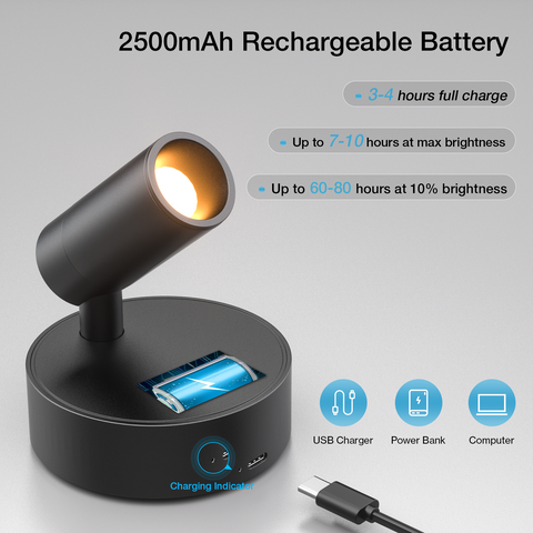 Olafus LED Rechargeable Battery Spotlight with Remote