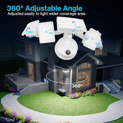 Olafus 5 Heads 100W LED Dusk to Dawn Light with Remote