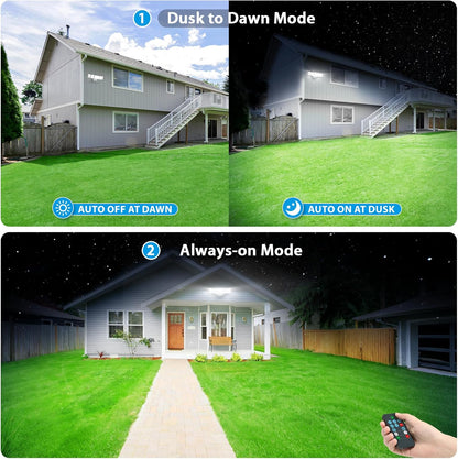 Olafus 5 Heads 100W LED Dusk to Dawn Light with Remote