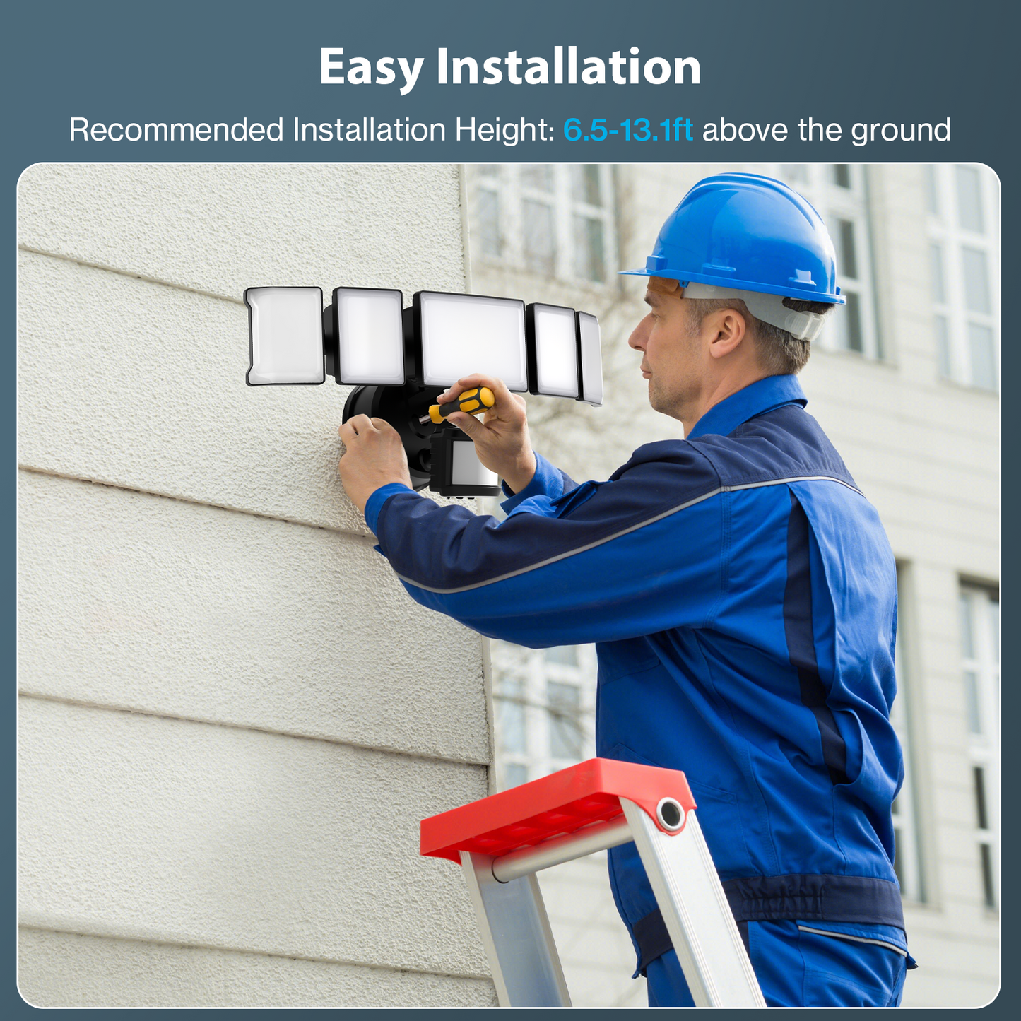 Olafus 18000LM 5 Heads Motion Sensor & Dusk to Dawn Lights