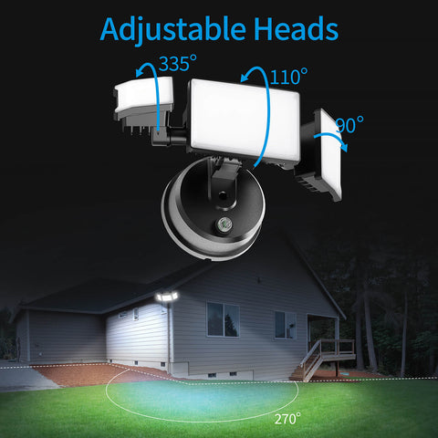 60W Dusk to Dawn Outdoor Light Adjustable Heads