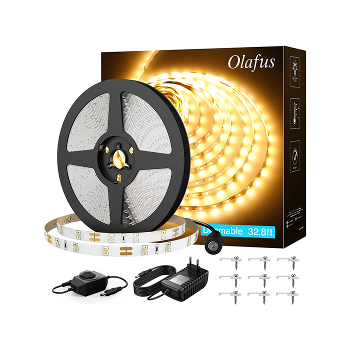 Olafus 32.8ft 6000K Dimmable LED Strip Light