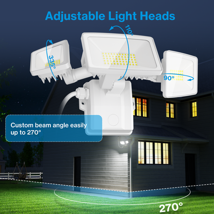 Olafus 55W Outdoor LED Security Light with Plug