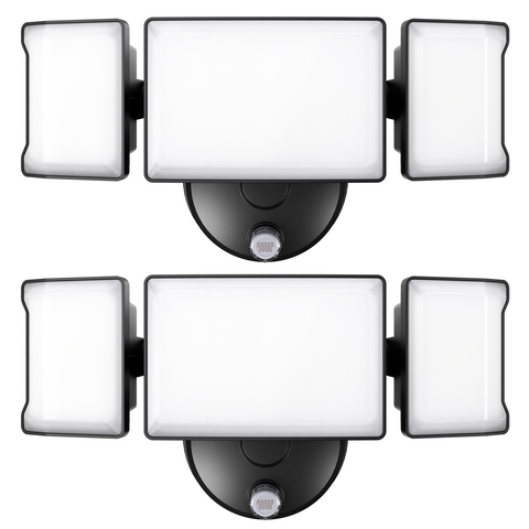 Olafus 60W Dusk to Dawn Outdoor LED Lights Black 2 Pack
