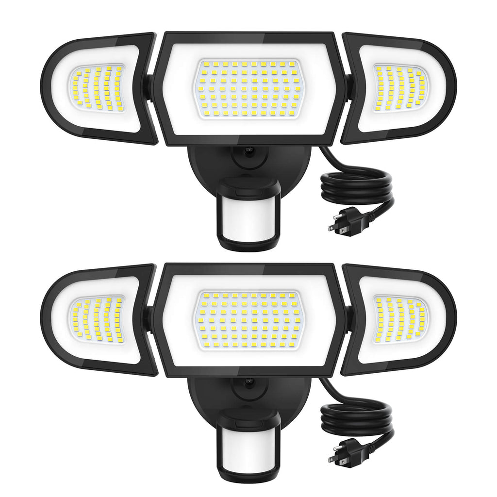Olafus 100W Dusk to Dawn & Motion Sensor LED Security Lights with Plug