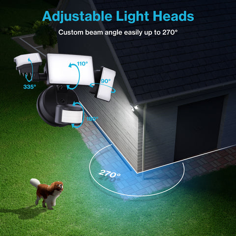 Olafus 55W Motion Sensor and Dusk to Dawn LED Security Light