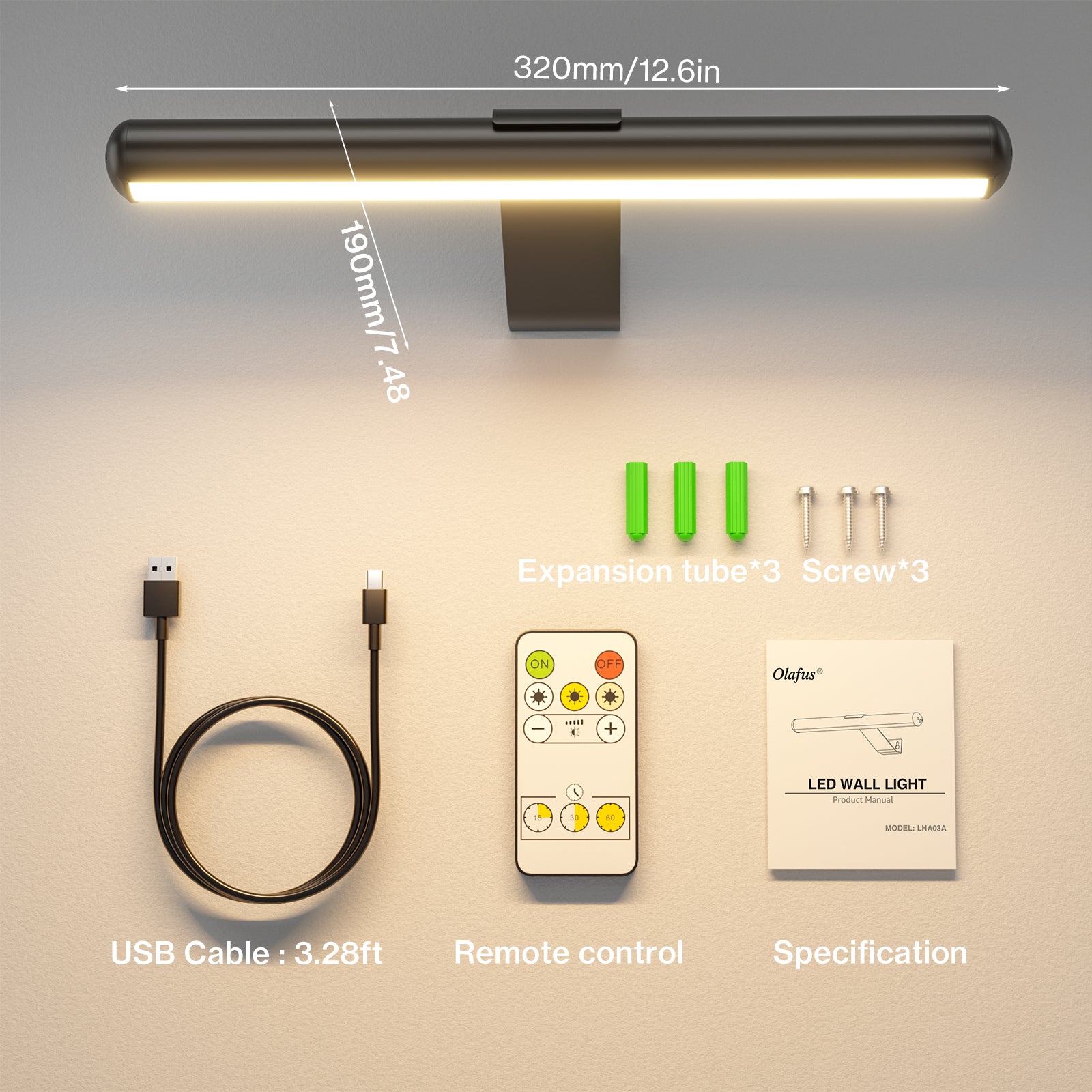 Olafus Wireless Rechargeable Picture Light Size