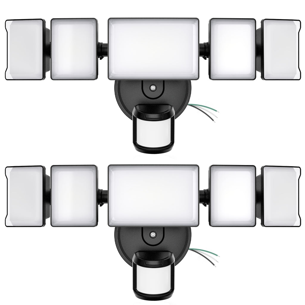 Olafus 18000LM 5 Heads Motion Sensor & Dusk to Dawn Lights