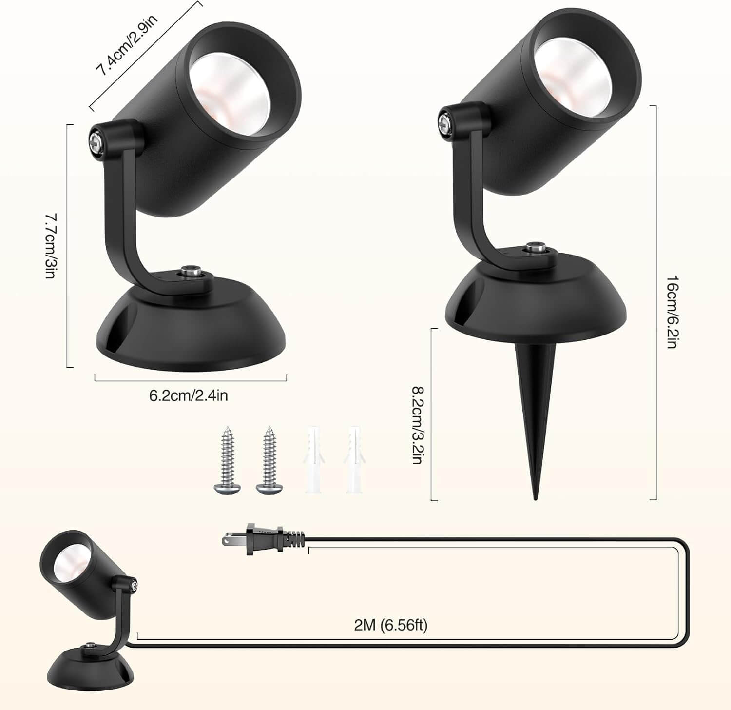 Olafus Plug In Indoor LED Spotlights 2 Pack