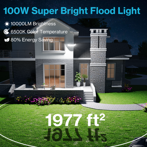 Olafus 5 Heads 100W Outdoor Home Security Lights OLAFUS