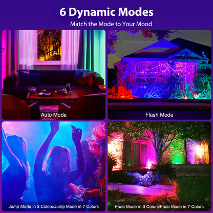 Olafus 120W RGB Flood Lights with Remote
