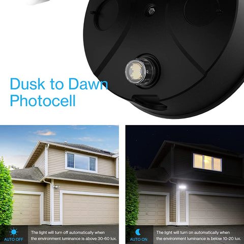 OLAFUS Dusk to Dawn Security Light Black Outdoor