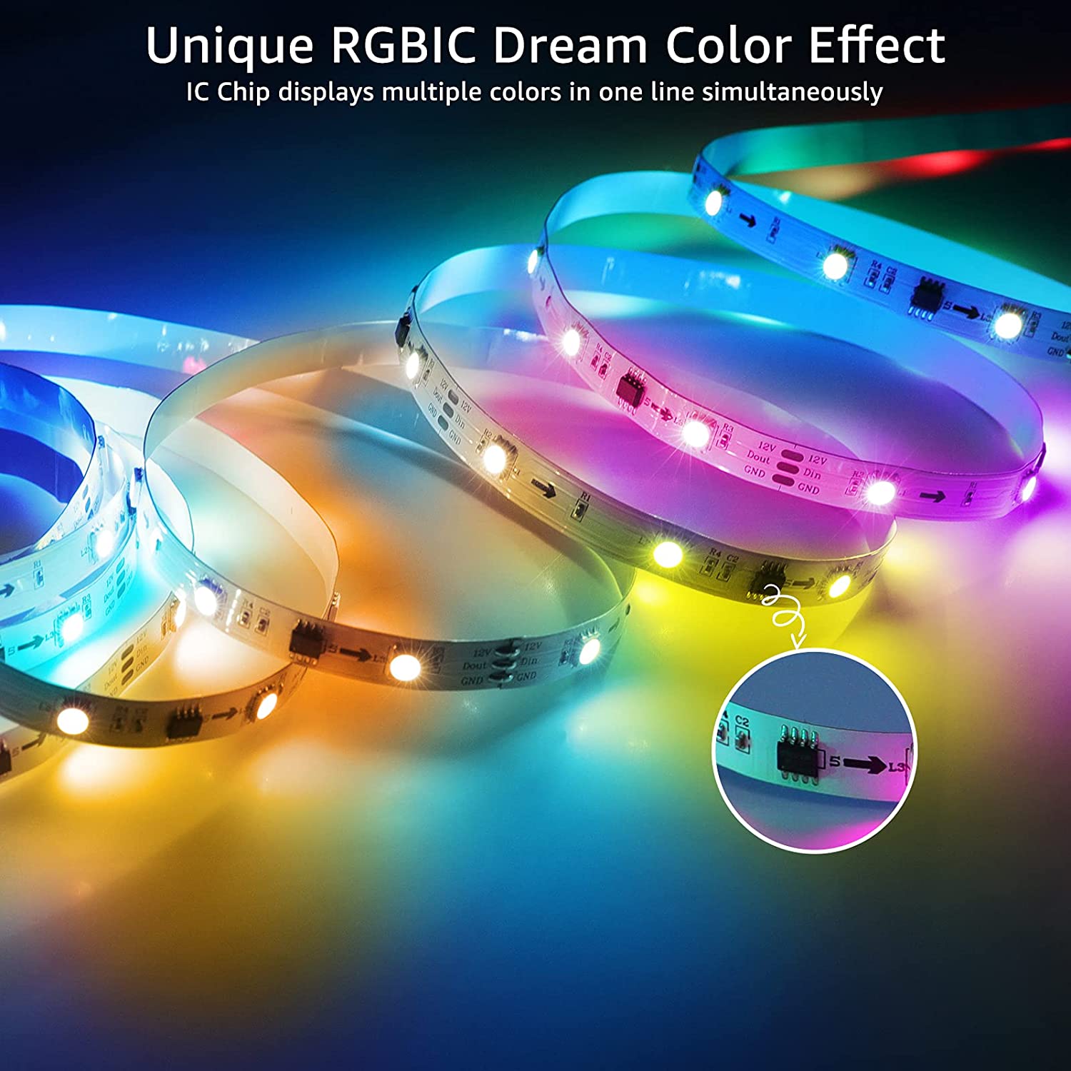 32.8ft RGBIC Dream Color Strip Lights