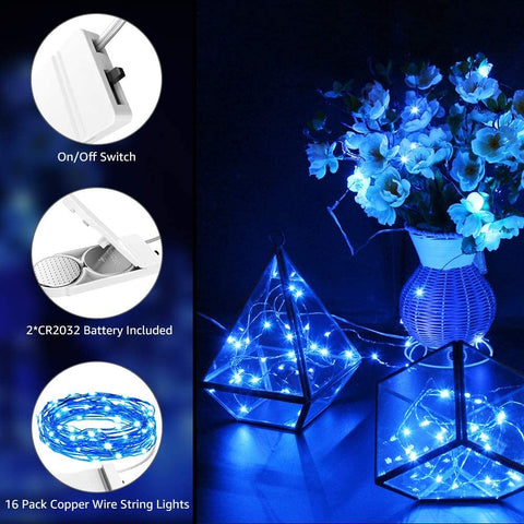 olafus blue decorative string lights