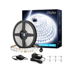 Olafus 16.4ft 6000K Daylight White LED Strip Light