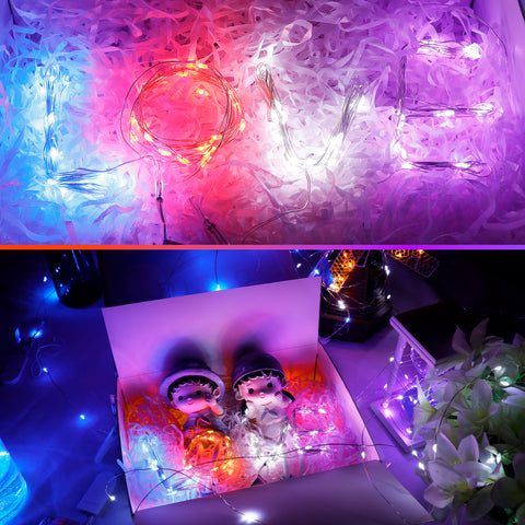 Olafus 7ft Multicolor Mini LED Fairy Lights 16 Pack