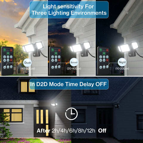 Olafus 55W Dusk to Dawn  LED Security Light with Remote